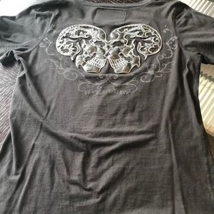 Travis Walker skull black t-shirt